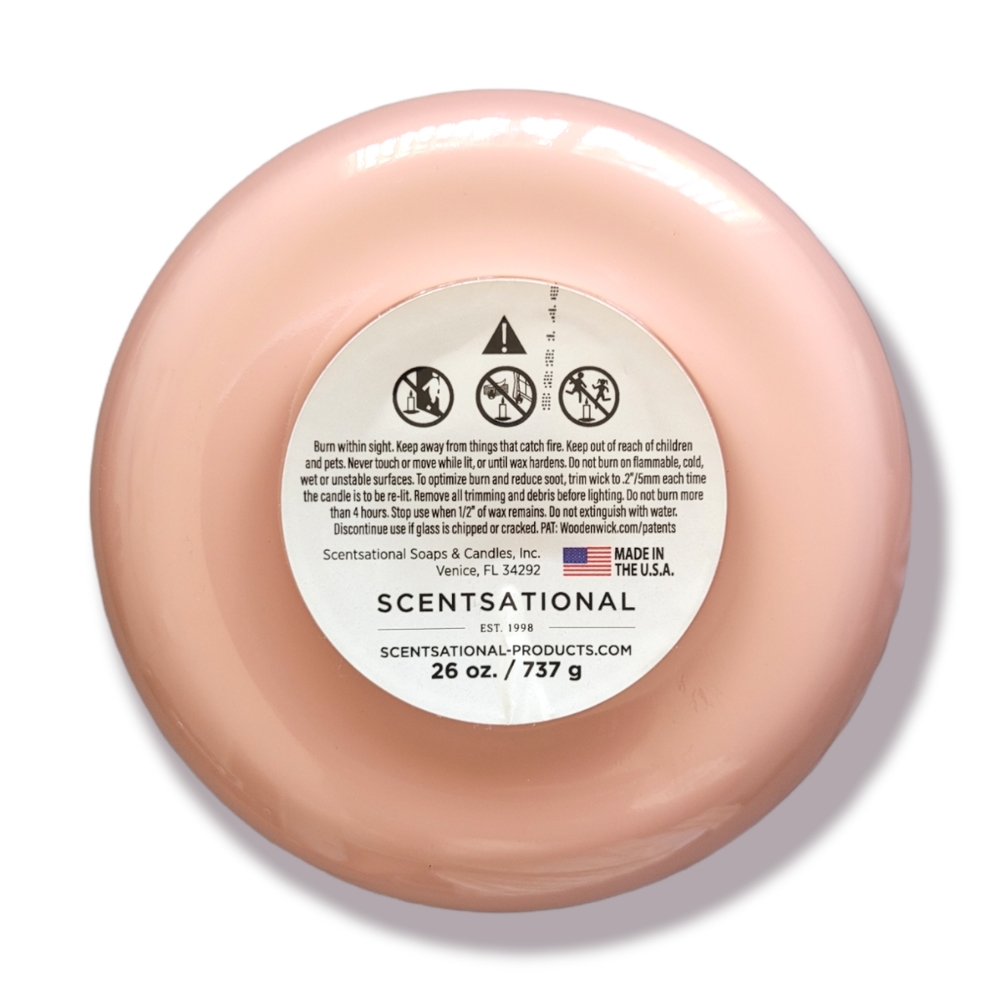 Scentsational Tangerine Guava Double Wood Wick Natural Soy Candle, 26oz - Picture 3 of 6